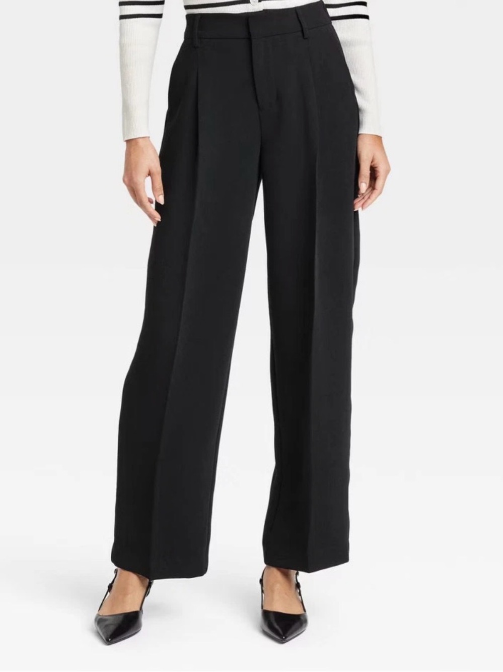 a new day Black High-Rise Wide-Leg Trousers